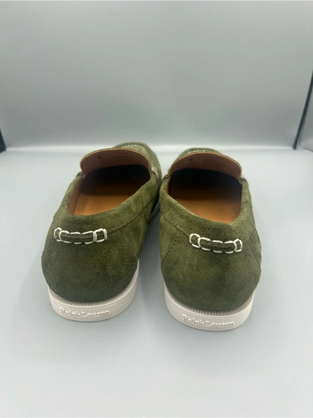 Polo by Ralph Lauren Olive Green Suede Slip-On Loafers